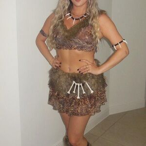 Leopard print Cave woman Halloween costume